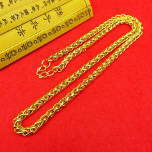 合金饰品网红男士仿24K金粗款镀金仿黄金项链黄金首饰金链子批发