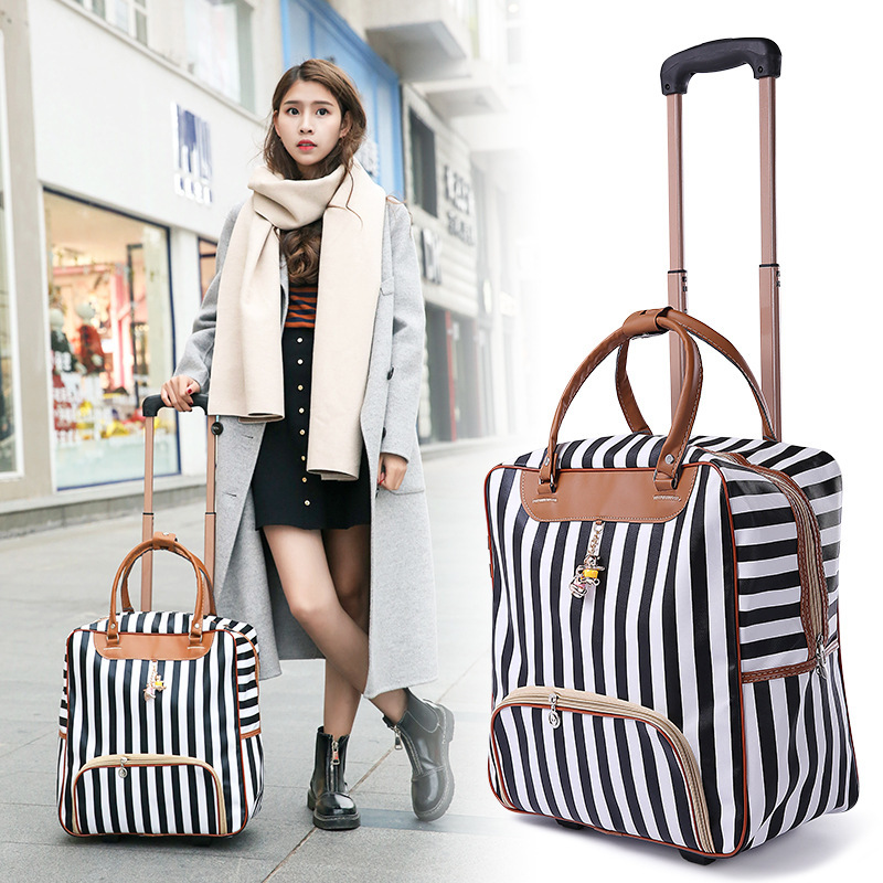 Korean Style Suitcase Retro Trolley Travel Bag Trolley Case Pu Leather Upgraded Version Satchel Trolley Bag Boarding Case Korean Style Suitcase Retro Trolley Travel Bag Trolley Case Pu Leather Upgraded Version Satchel Trolley Bag Boarding Case