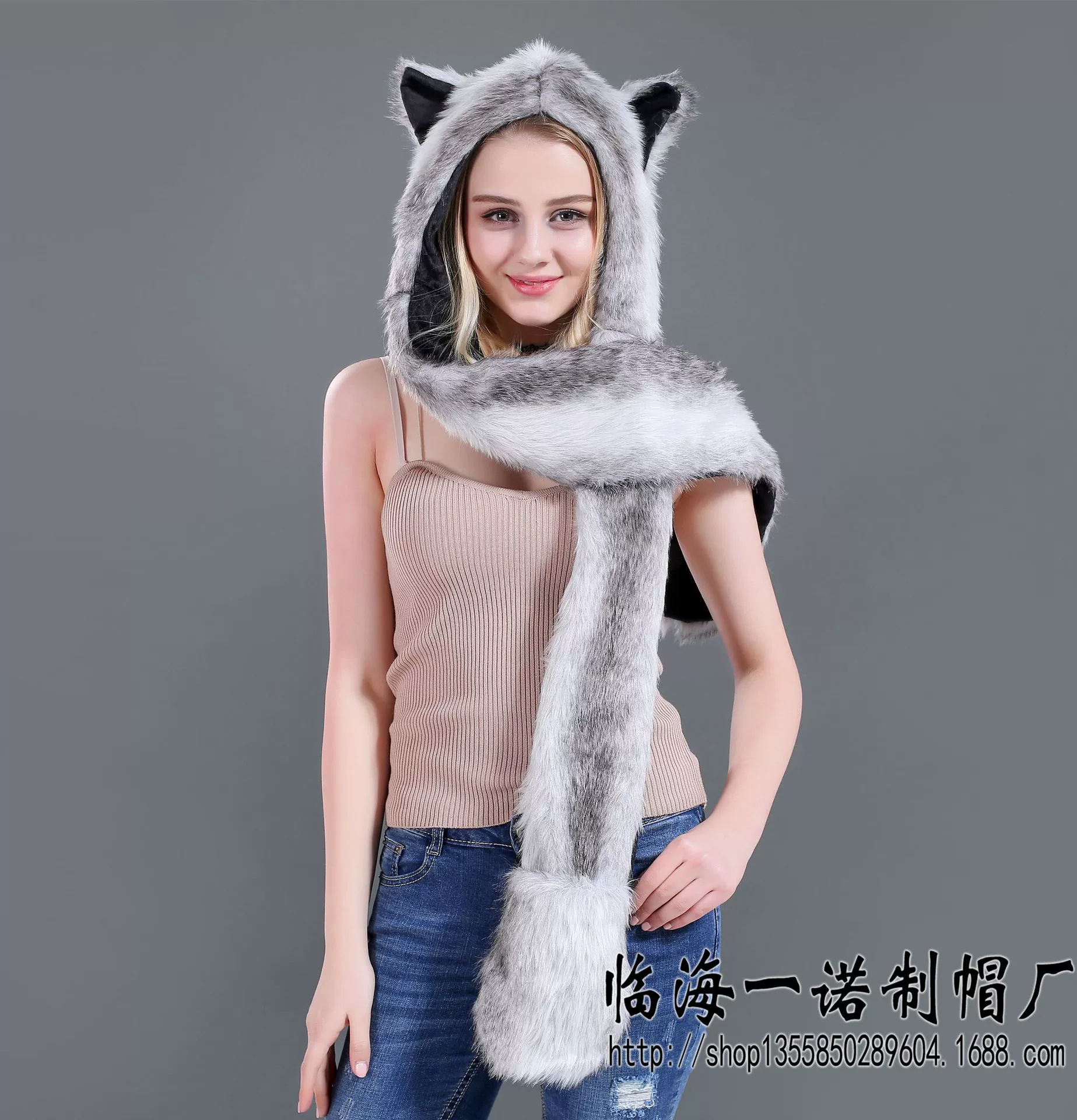 Winter Cartoon Hat, Scarf & Gloves Set (Speed Tong) — One Size, Multiple Animal Styles