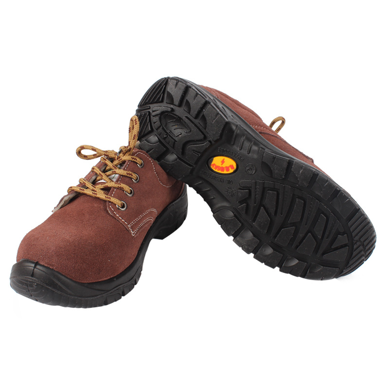 固邦807棕色反绒绝缘6KV防砸鞋 工地防护安全鞋  透气耐磨劳保鞋