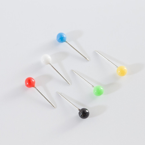 Manufacturer Supply Colorful Pearl Headpin Thread Set Fishing Tackle Pin 4mm Bead Pin Fixing Map Stainless Steel Pin