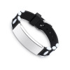 Fashionable bracelet, nail sequins suitable for men and women, jewelry engraved stainless steel PVC, simple and elegant design, Korean style, South Korea