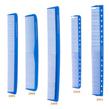 多种型号蓝色梳子美发梳双头梳尖尾梳手柄梳盘发造型梳美发工具