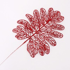 絲網花配件批發仿真金粉金錢葉波斯葉龜背葉家居氣氛場地布置