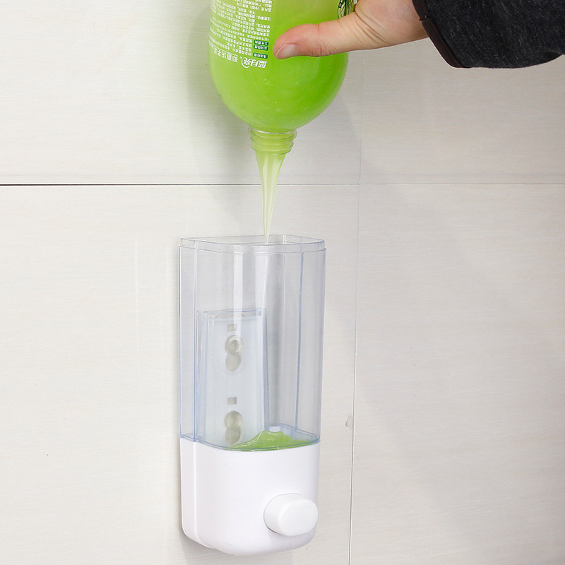 Dispensador de jabón manual montado en la pared 500ml Hotel baño teléfono móvil dispensador de jabón botella desinfectante transparente venta al por mayor
