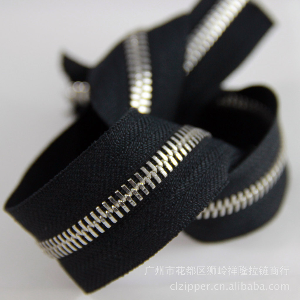 5#白金双点双拉金属拉链 5号码装普通双拉 多色供应