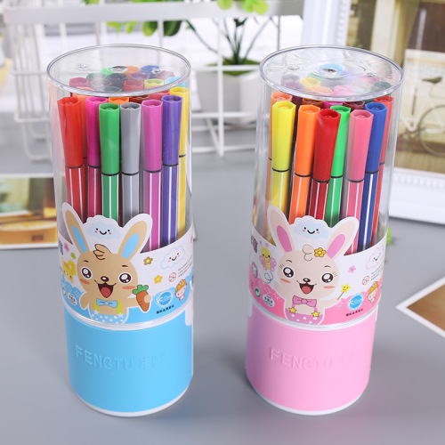 Washable 12 colors 36 watercolor pens wholesale primary school stationery set children's school supplies color pens oil pastels