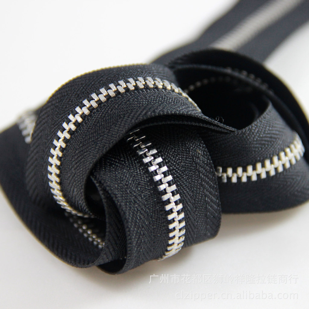 3#白金Y牙码装拉链 3号白金色金属铜拉链批发 多色供应