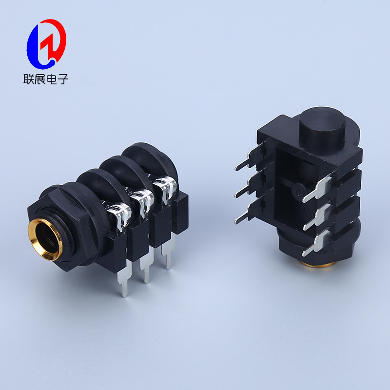 厂家供应麦克风咪座6.35插座系列 CK-6.35-635T话筒插座 音响插座