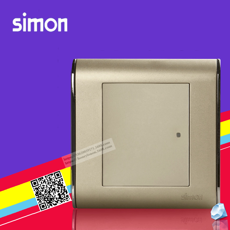 simon/西蒙 i5系列  一位单极易点开关带指示(香槟金)511111P-52