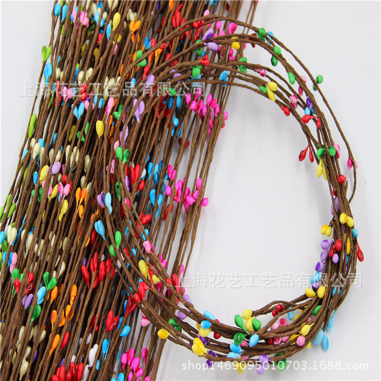 DIY Handmade Garland Material Creative Garland 65cm Rattan Wedding Photography Props Colorful Berry Rattan Accessories