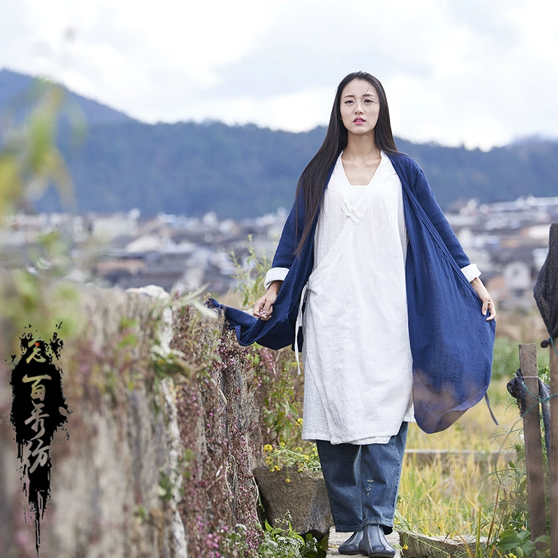 2024 весна и лето хлопчатобумажная и льняная женская новая одежда для чая дзен