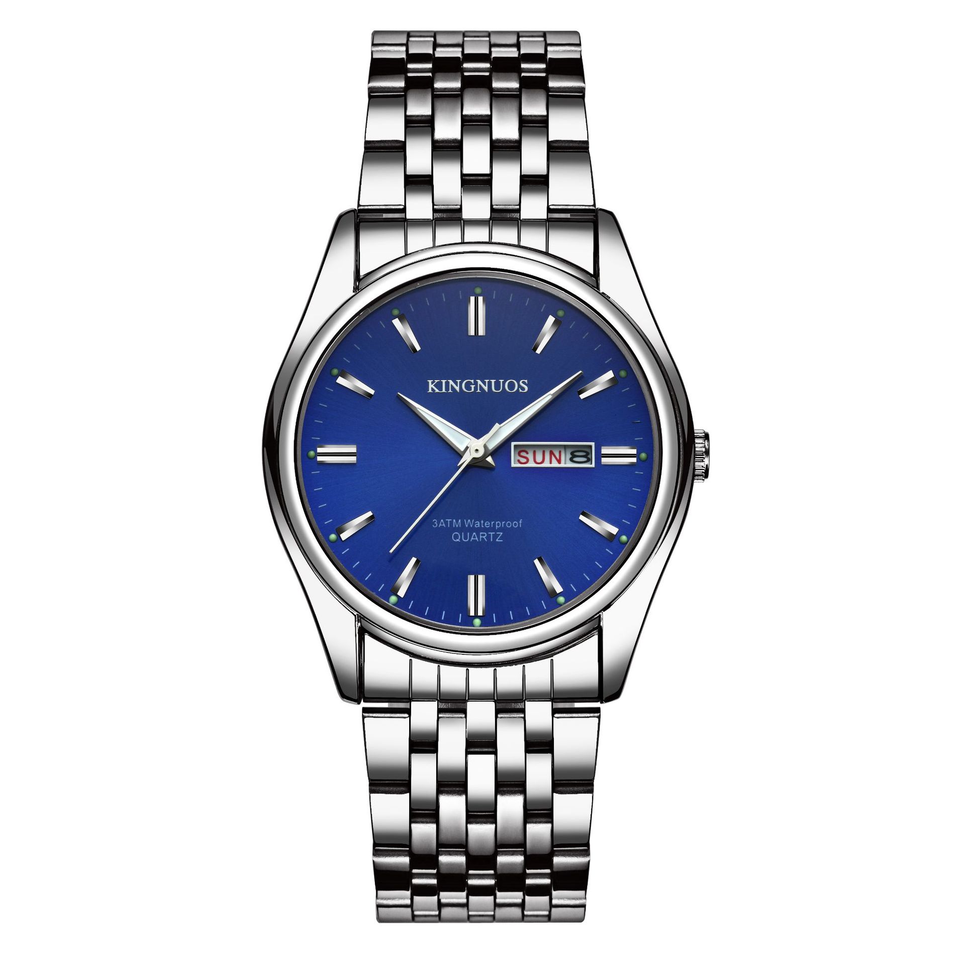 Men's steel belt Blue Plate