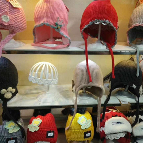 Children's Hat Rack Toddler Hat Stand Baby Embossed Hat Support Adult Plastic 3D Hat Display Stand Factory Supply