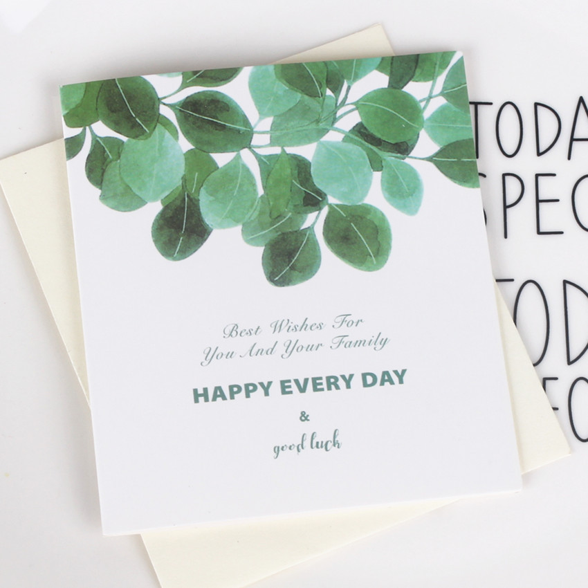 Tarjeta de felicitación mini creativa de dibujos animados lindo regalo de negocios tarjeta de felicitación bendición DIY tarjeta pequeña tarjeta de mensaje con sobre