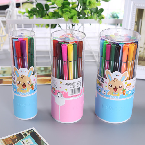 Washable 12 colors 36 watercolor pens wholesale primary school stationery set children's school supplies color pens oil pastels