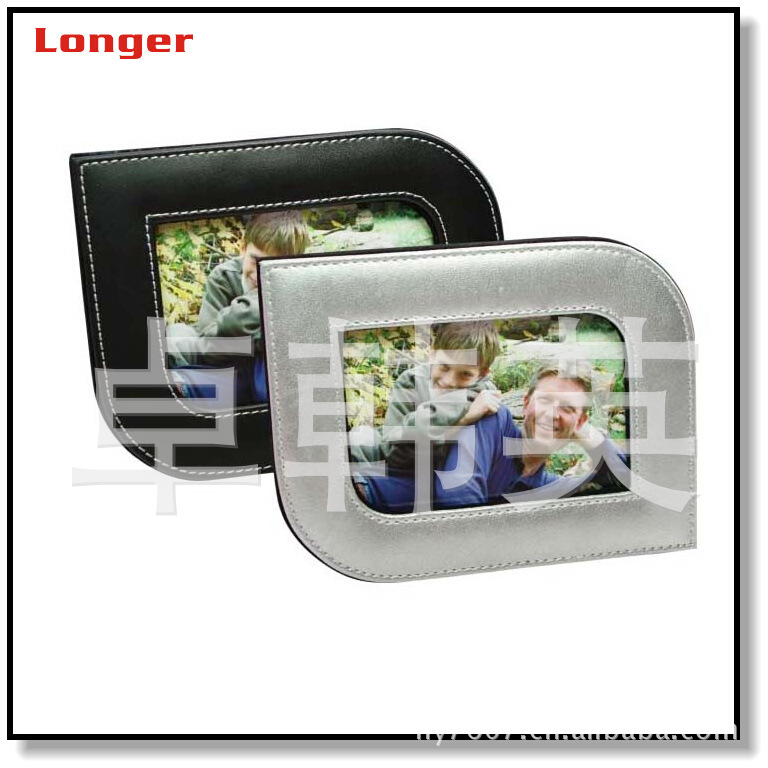 方格皮革家庭框架 皮革桌面相框 PU photo frame LG5012