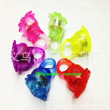 发光草莓.毛毛 爱心皇冠五星闪光戒指/手指灯/紫荆花/软胶指环