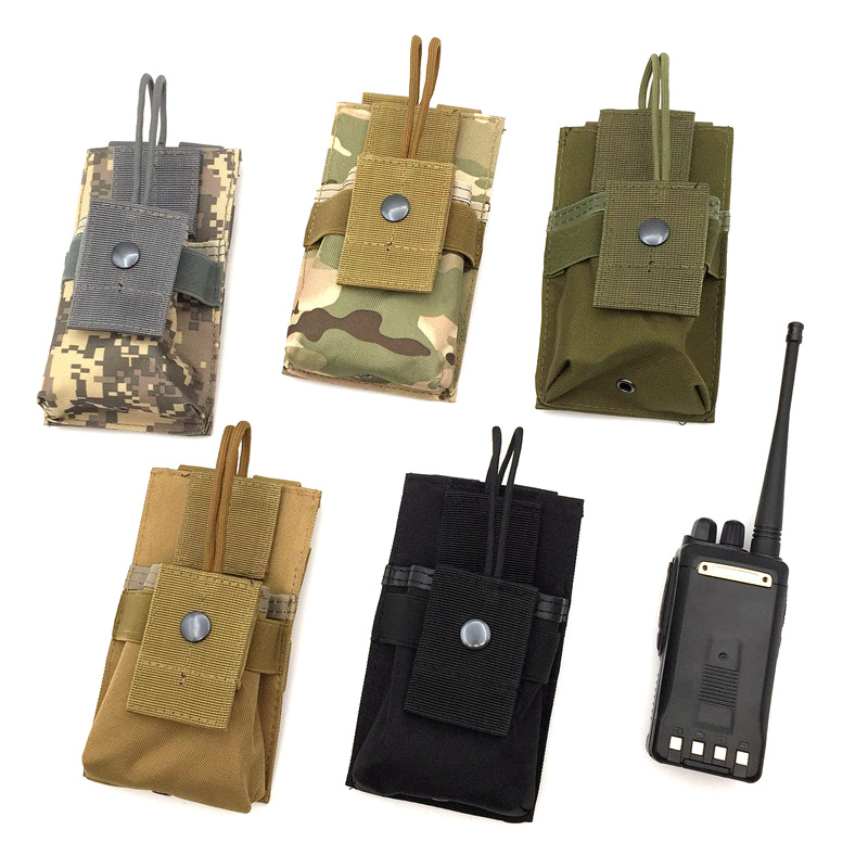 Outdoor multi-function walkie-talkie bag tactical vest accessories hanging bag molle system waist bag