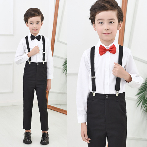 Children's suit trousers, boys' black suit trousers, middle and large children's primary school trousers, white trousers, dark blue school uniform trousers