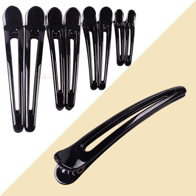 精包装美发DIY发饰手工头饰配件 黑色鸭嘴夹尖嘴夹 弹簧发夹批发