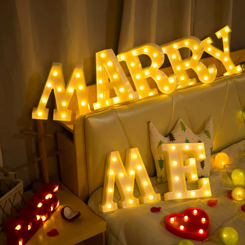 Светильник-надпись LED Свет цифровые огни День Рождение Счастливый Merryme Огни Английские буквы Свет белый свет Предложение Свет