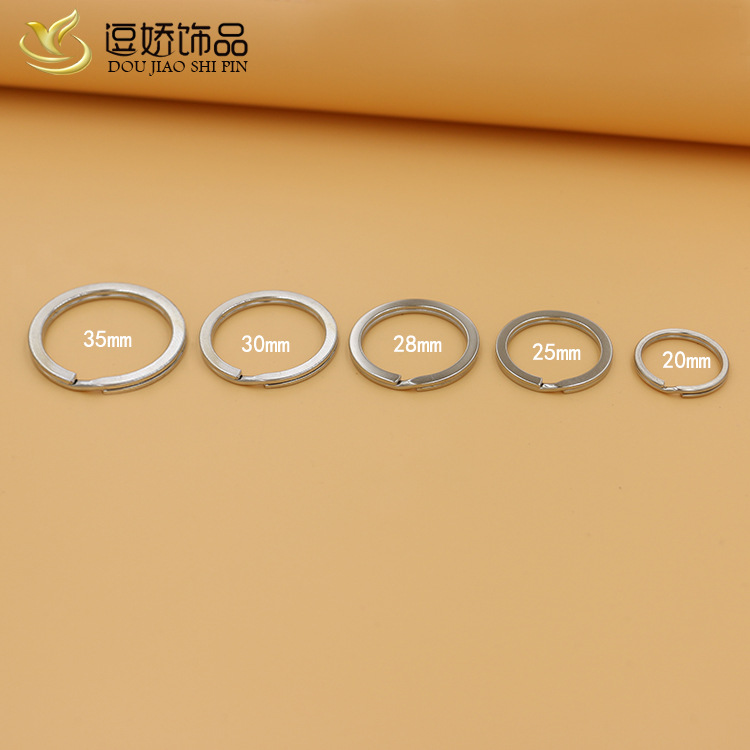 厂家直销复古钥匙圈配件配饰圆环平圈古青挂件diy钥匙扣100个1包