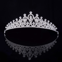 Korean style elegant new wedding jewelry 888 white diamond silver bottom small crown bridal tiara wedding accessories wholesale