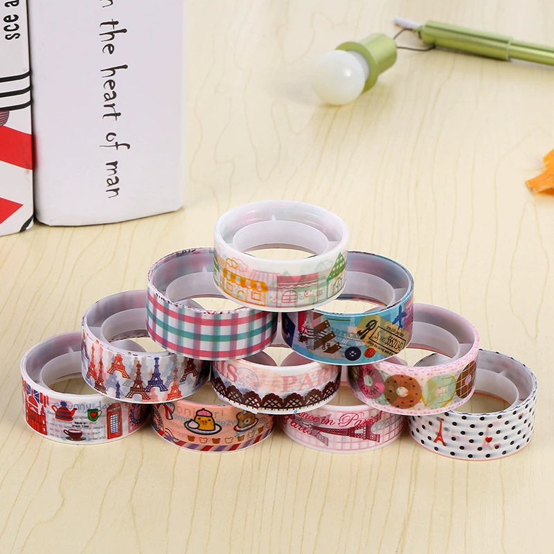 Оптовая цветная прозрачная лента Журнальная лента украшение и бумажная лента милый мультфильм и наклейки на бумажную ленту
