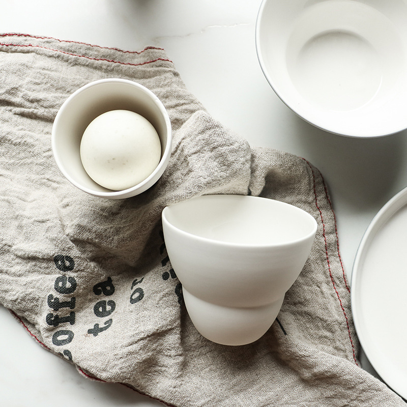 Manufacturer Breakfast Bowl and Dish Set New Creative Milk Cup Western Restaurant Salad Bowl Hotel Specialty Snack Plate