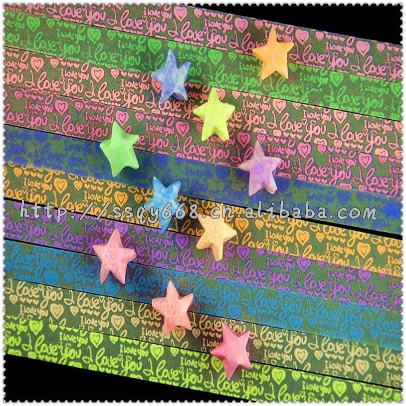 Светящиеся звезды I love you, origami-звезда, заметка Star Star, DIY ручная работа, стопка удачи, origami, оптом 10 г