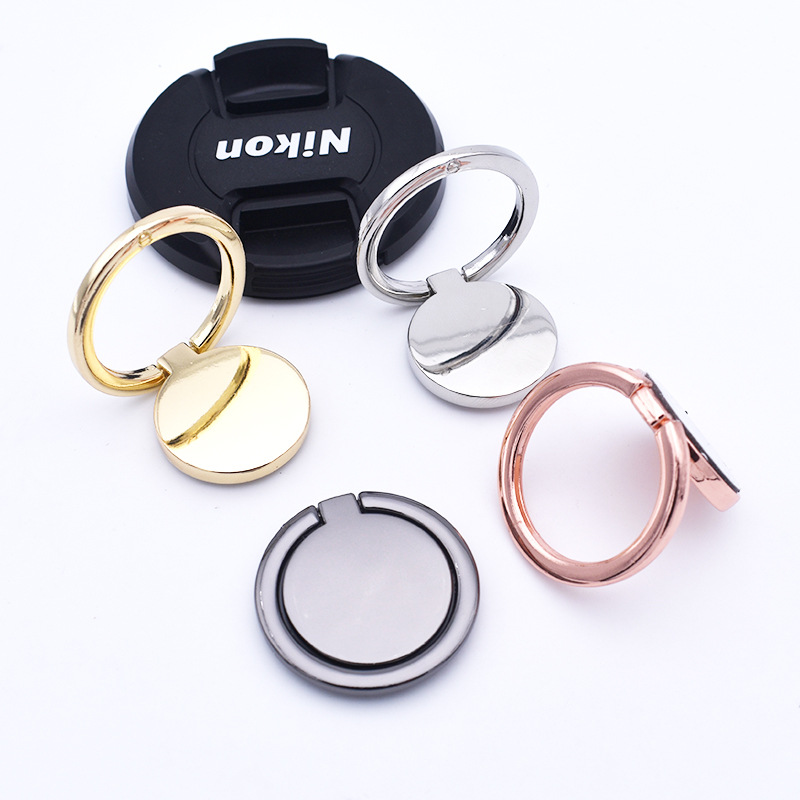 Soporte de anillo redondo se puede utilizar como regalo LOGO hebilla de anillo de metal de 360 grados de rotación de escritorio teléfono móvil soporte universal