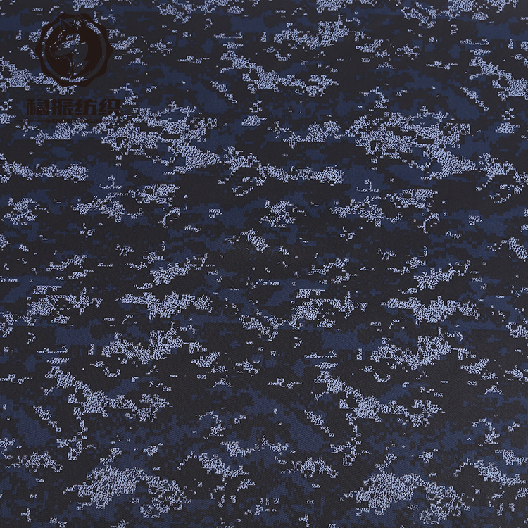 厂家直供涤棉混纺中亚吉尔吉斯坦暗夜纱卡迷彩布面料现货批发