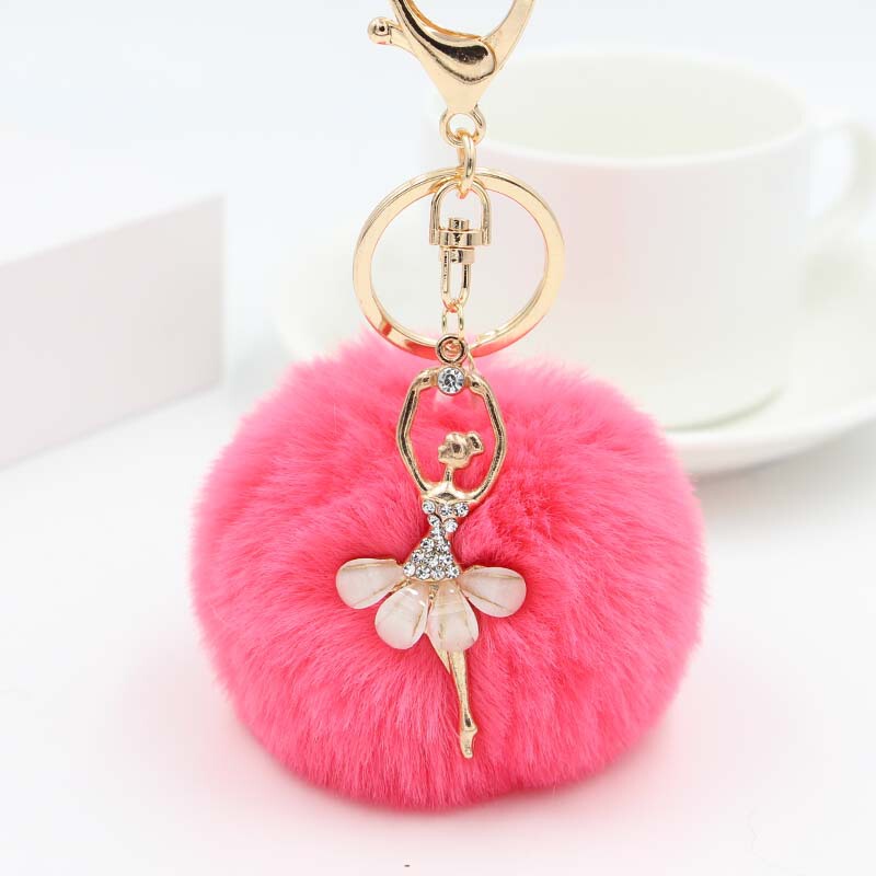 Koorol Fur Angel Fur Ball Keychain Bag Pendant Imitation Rex Rabbit Fur DIY Fur Ball Keychain Accessories Koorol Fur Angel Fur Ball Keychain Bag Pendant Imitation Rex Rabbit Fur DIY Fur Ball Keychain Accessories