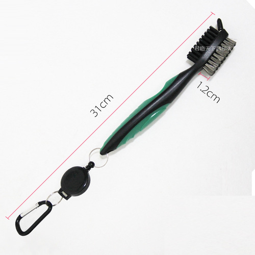 New golf brush, golf cleaning brush, double-sided brush, multi-functional ball brush, 8-color accessories, factory direct sale