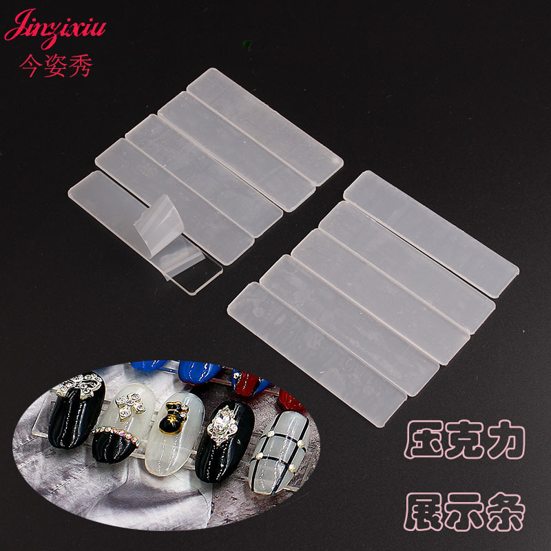 Cross-border exclusive for Japan and South Korea nail art tools acrylic display transparent display piece sticky nail display stand spot