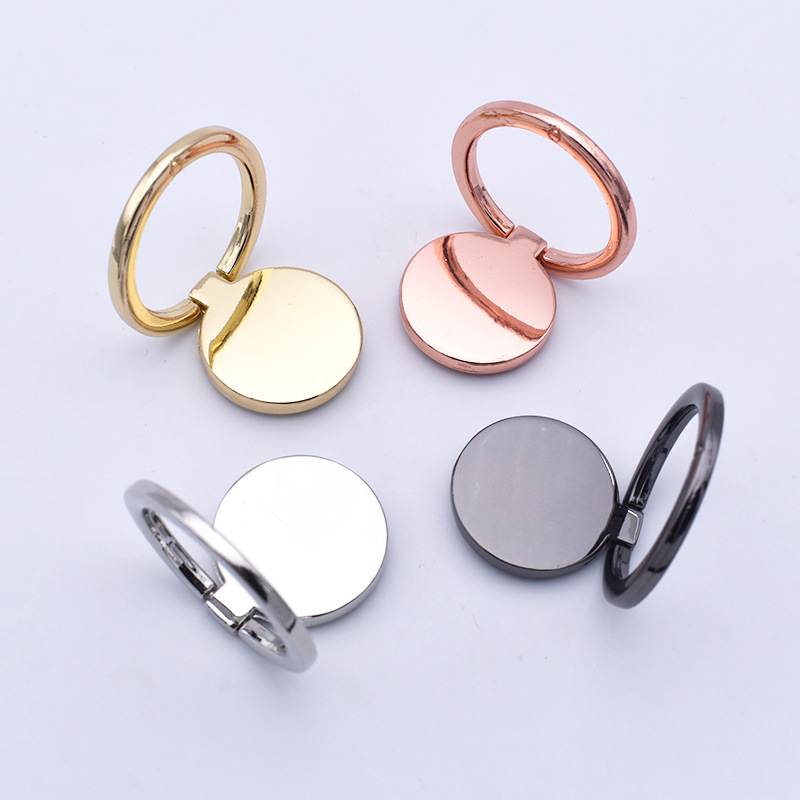 Soporte de anillo redondo se puede utilizar como regalo LOGO hebilla de anillo de metal de 360 grados de rotación de escritorio teléfono móvil soporte universal