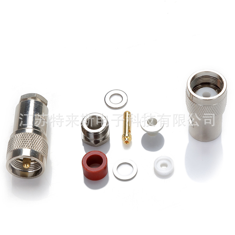 全铜UHF-J5装接式 射频同轴连接器 LS16/UHF公头接RG60线