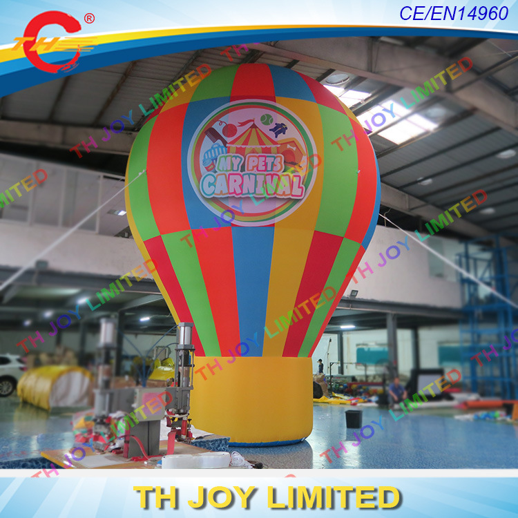 【彩虹色充气热气球】充气落地球 充气模型落地球 广告宣传装饰