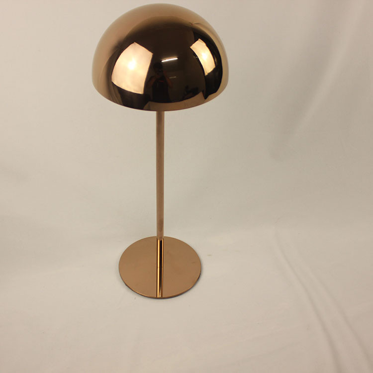 厂家现货不锈钢帽子展示架 金色镜面帽架帽托 帽子拍摄道具