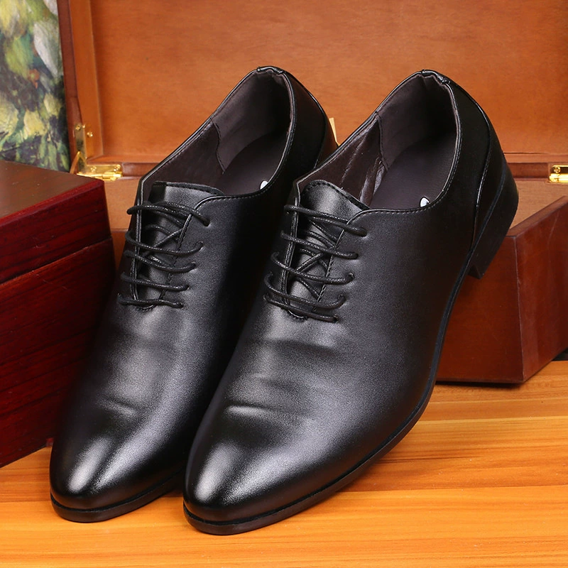 Demi-season shoes pointy toe for leather shoes English style, classic suit jacket, casual footwear, direct factory sales