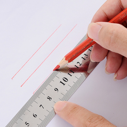 Steel ruler 15cm 20CM 30cm centimeter steel ruler stainless steel ruler office stationery metal ruler wholesale