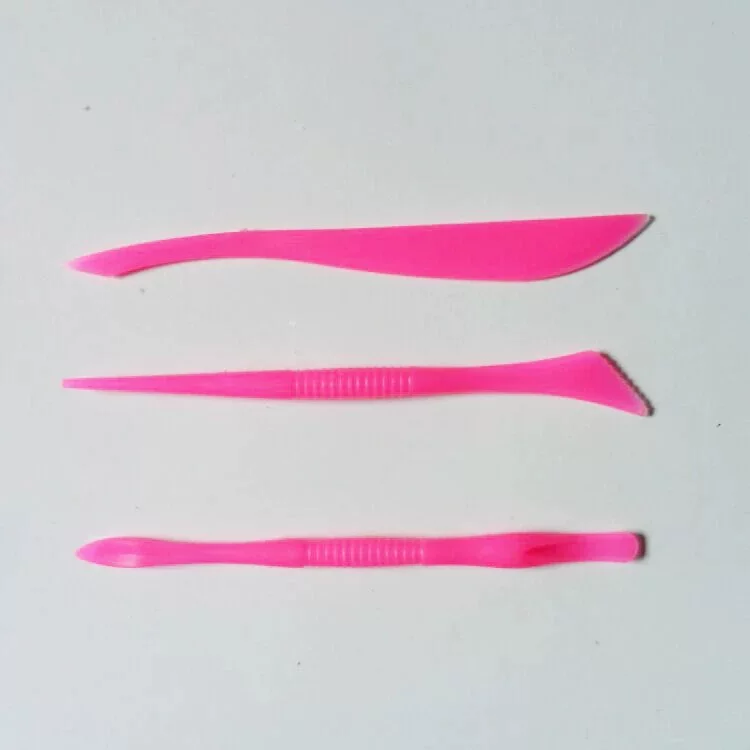 Ultra Light Space Clay Tool Set, 3-Piece Plastic Sculpting Tools with Snowflake Detail, 11.5 cm