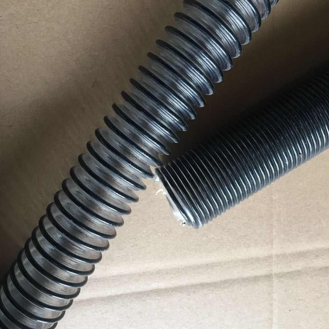 厂家直销 吸尘器管 PU管 黑色钢丝伸缩弹簧管 软除尘软肝