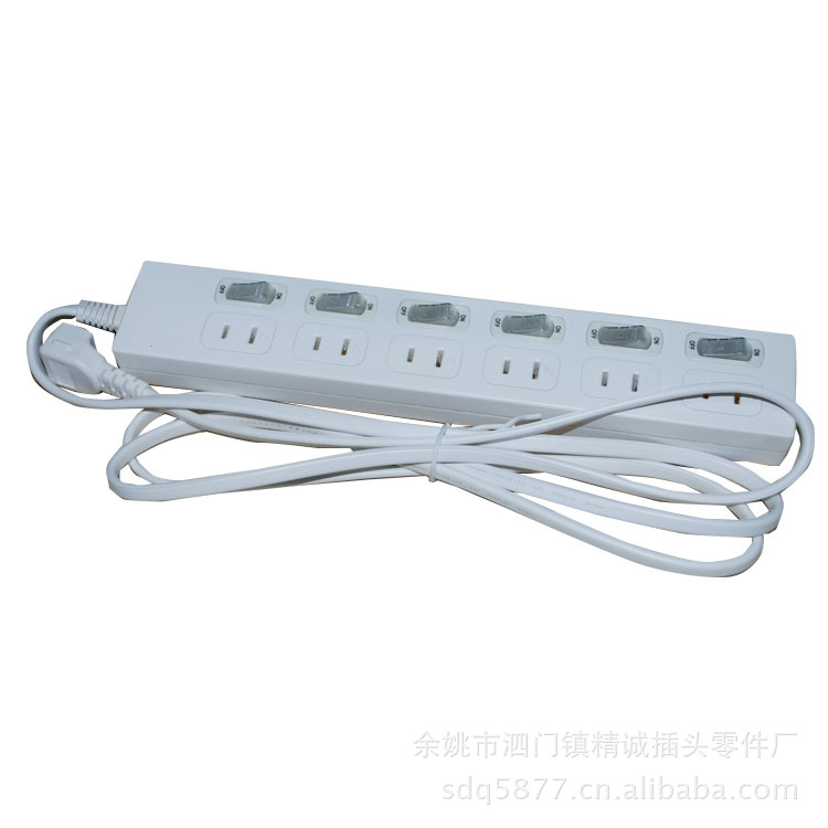 供应接线插座,日本带开关6联接线插座,日本接线插座