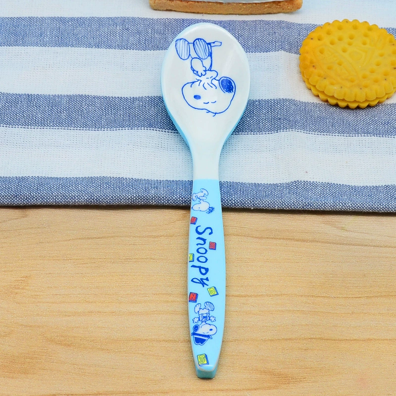 Cartoon Cute Creative Spoon, Children's Tableware, double-color anti-fall design