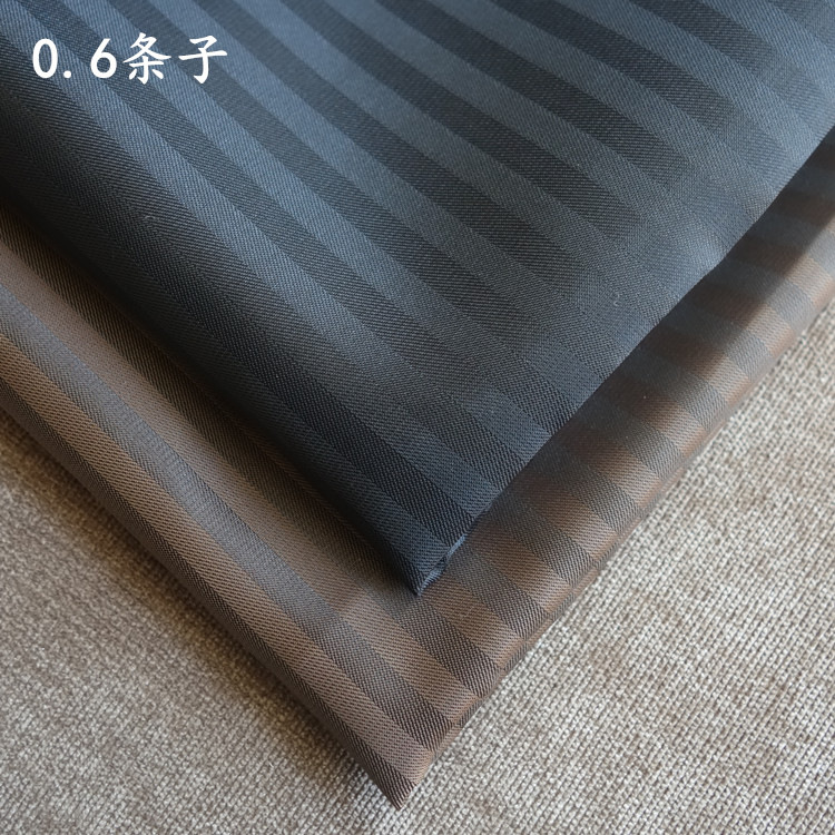条纹布全涤梭织0.6cm色织条子布服装箱包里衬布