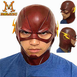 THE FLASH闪电侠面具头套头盔万圣节zoom面具头套道具cos超级英雄