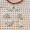 Silver bracelet, pendant, birthday charm, three dimensional accessory, wholesale