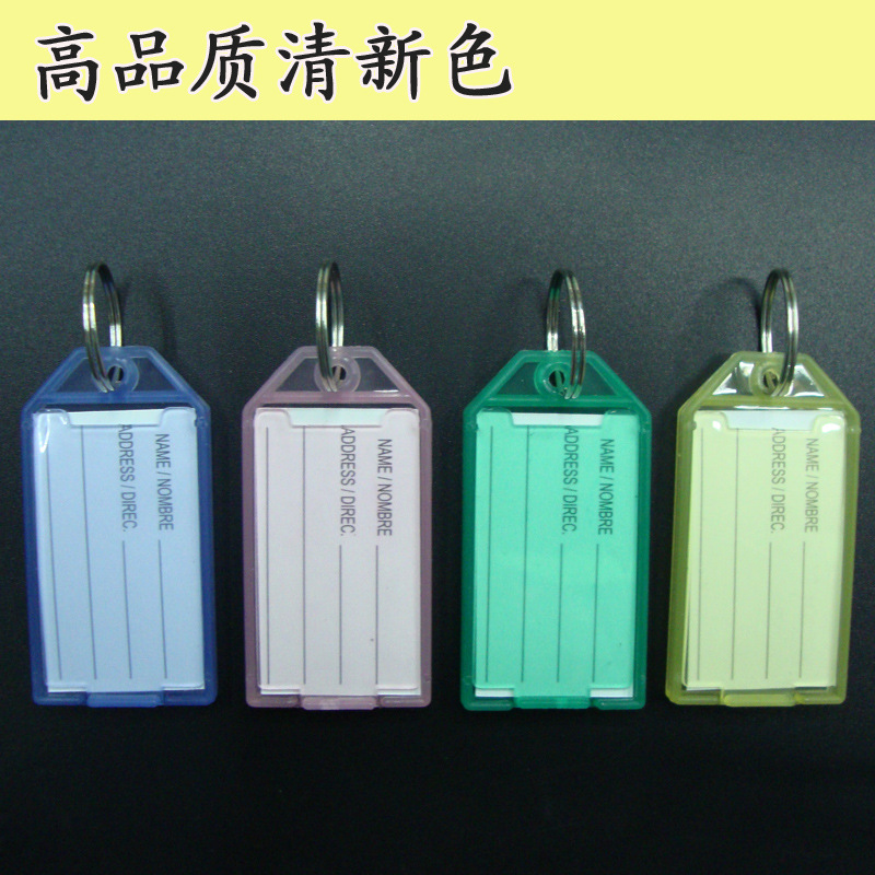 Color plástico flip puede marcar número clasificación llave tarjeta equipaje etiqueta Oficina Hotel llavero